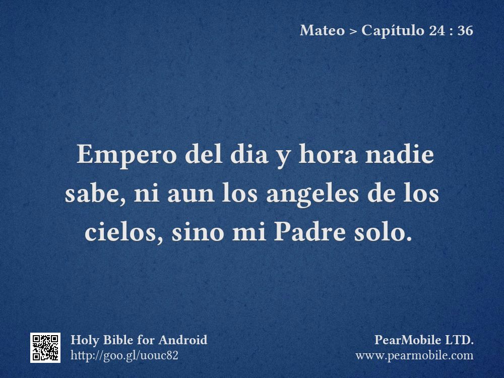 Mateo, Capítulo 24:36